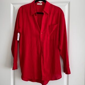 Aritzia Linen Blend button Down